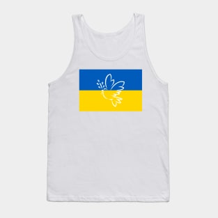 Ukraine Flag and Dove of Peace Tank Top